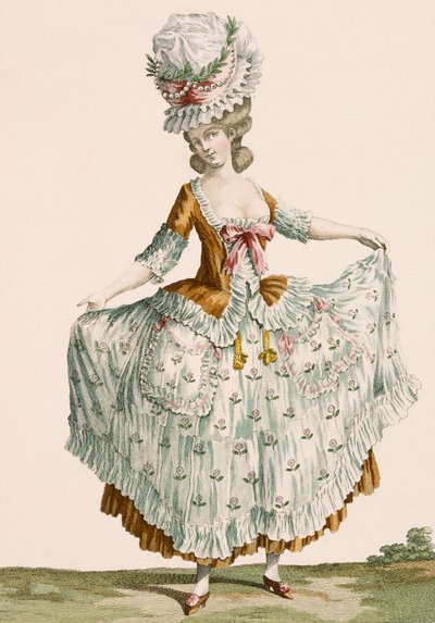 Ladies Style Evening Dress, Engraved by Voysard, Plate No.64 from 